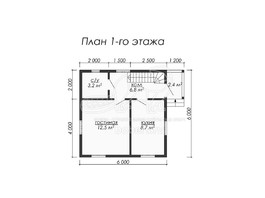 3d проект ДБ004 - планировка 1 этажа