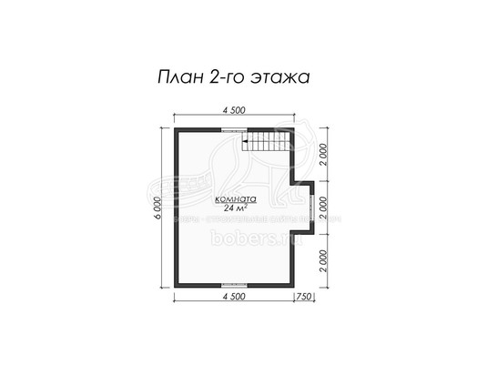 3d проект ДБ004 - планировка 2 этажа