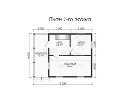 3d проект ДБ005 - планировка 1 этажа