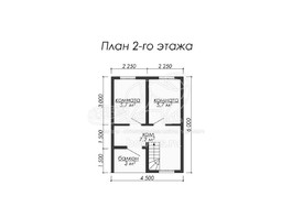 3d проект ДБ007 - планировка 2 этажа
