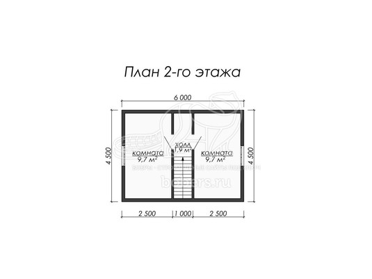 3d проект ДБ008 - планировка 2 этажа