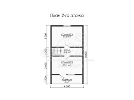 3d проект ДБ010 - планировка 2 этажа