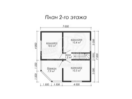 3d проект ДБ011 - планировка 2 этажа