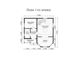 3d проект ДБ012 - планировка 1 этажа