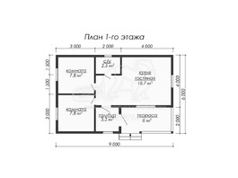 3d проект ДБ013 - планировка 1 этажа