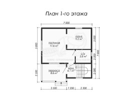 3d проект ДБ015 - планировка 1 этажа