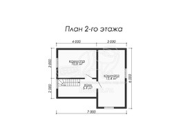 3d проект ДБ017 - планировка 2 этажа
