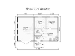 3d проект ДБ018 - планировка 1 этажа