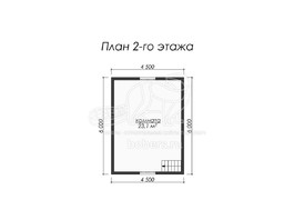 3d проект ДБ018 - планировка 2 этажа