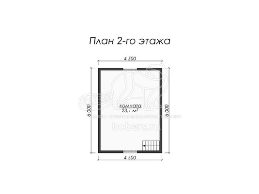 3d проект ДБ018 - планировка 2 этажа