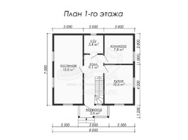 3d проект ДБ021 - планировка 1 этажа
