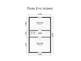 3d проект ДБ024 - планировка 2 этажа