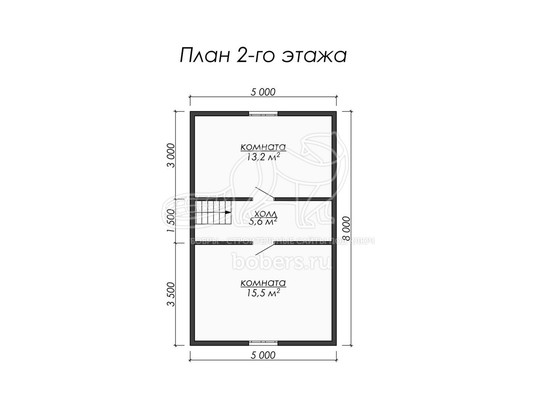 3d проект ДБ024 - планировка 2 этажа