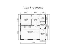 3d проект ДБ026 - планировка 1 этажа