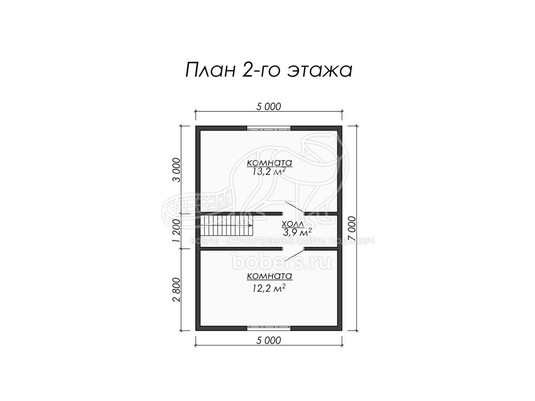 3d проект ДБ026 - планировка 2 этажа