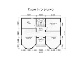 3d проект ДБ032 - планировка 1 этажа
