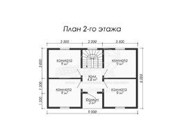 3d проект ДБ032 - планировка 2 этажа