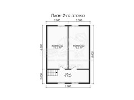 3d проект ДБ033 - планировка 2 этажа