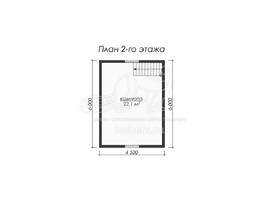 3d проект ДБ035 - планировка 2 этажа