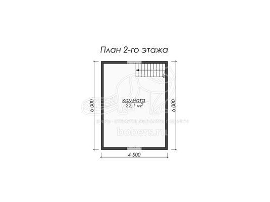 3d проект ДБ035 - планировка 2 этажа