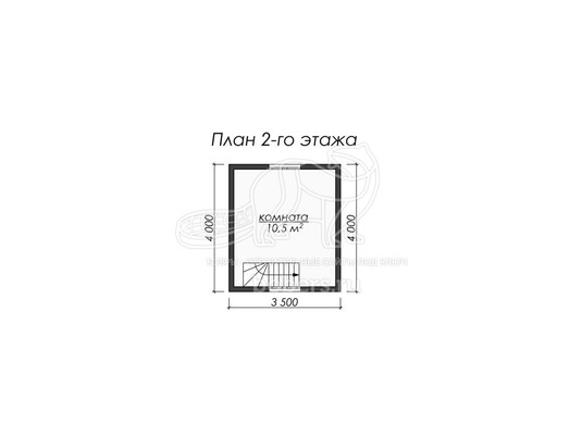 3d проект ДБ036 - планировка 2 этажа