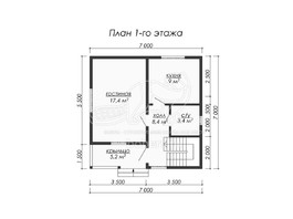 3d проект ДБ039 - планировка 1 этажа