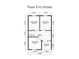 3d проект ДБ042 - планировка 2 этажа