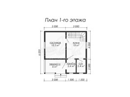 3d проект ДБ043 - планировка 1 этажа