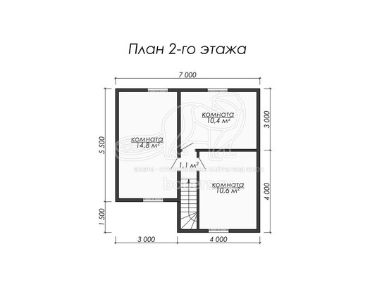 3d проект ДБ044 - планировка 2 этажа</div>