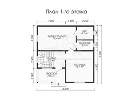 3d проект ДБ045 - планировка 1 этажа