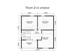 3d проект ДБ045 - планировка 2 этажа
