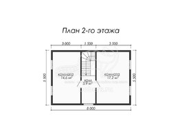 3d проект ДБ048 - планировка 2 этажа