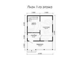 3d проект ДБ049 - планировка 1 этажа
