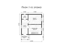 3d проект ДБ056 - планировка 1 этажа