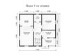 3d проект ДБ057 - планировка 1 этажа (превью)