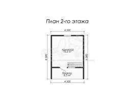 3d проект ДБ059 - планировка 2 этажа