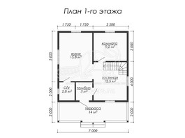 3d проект ДБ060 - планировка 1 этажа