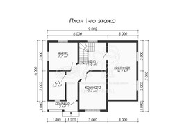 3d проект ДБ062 - планировка 1 этажа