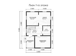 3d проект ДБ063 - планировка 1 этажа