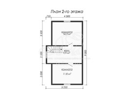 3d проект ДБ063 - планировка 2 этажа</div>