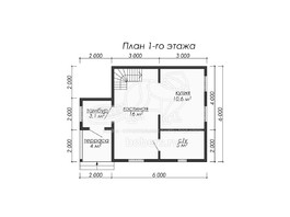 3d проект ДБ065 - планировка 1 этажа
