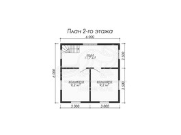 3d проект ДБ065 - планировка 2 этажа