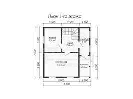 3d проект ДБ067 - планировка 1 этажа