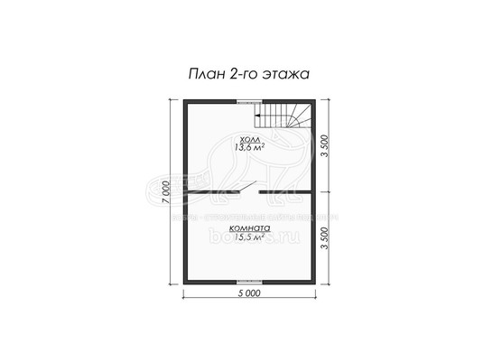 3d проект ДБ067 - планировка 2 этажа