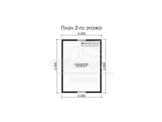 3d проект ДБ068 - планировка 2 этажа