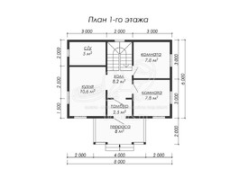 3d проект ДБ071 - планировка 1 этажа