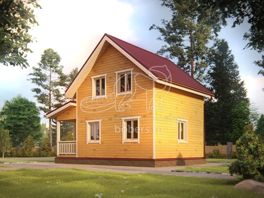 3d проект ДБ075 - вид сзади