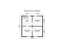 3d проект ДБ075 - планировка 2 этажа