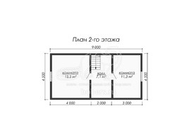 3d проект ДБ077 - планировка 2 этажа</div>