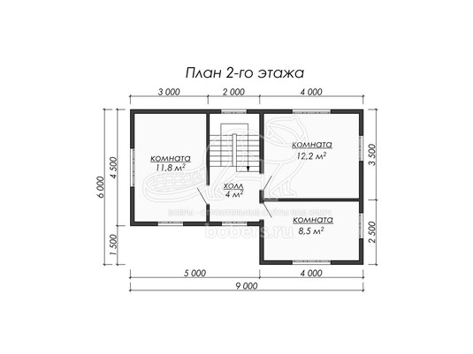3d проект ДБ079 - планировка 2 этажа</div>